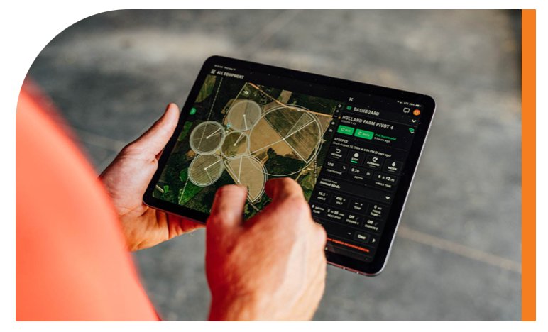 FieldNET on tablet showing pivot map